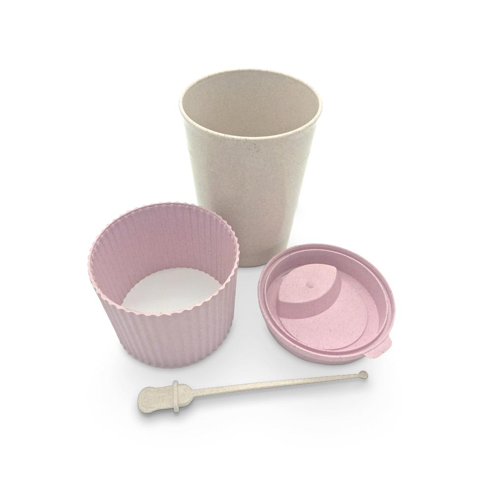 Wheat Straw Mugs with Silicone Lid